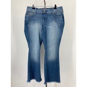 Torrid Jeans Bootcut Stretch Light Wash Distressed